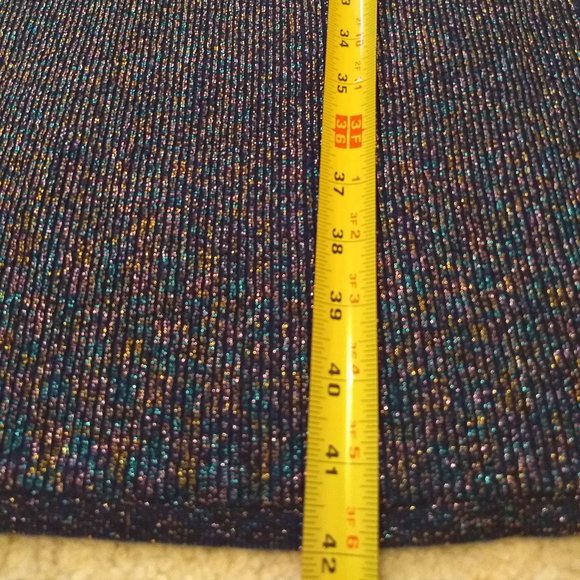 vintage 80s Benetton sleeveless metallic knit sweater dress NWOT - Picture 5 of 12